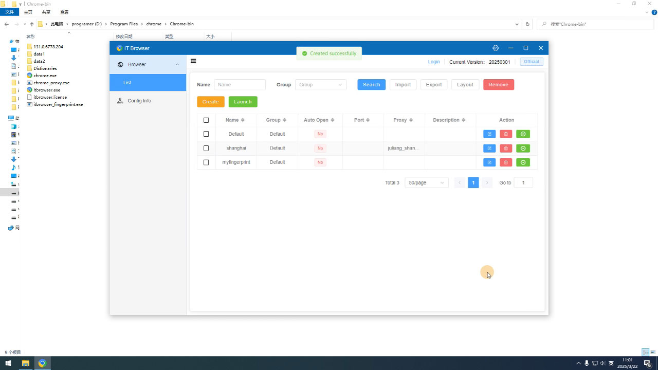 IT Browser Interface